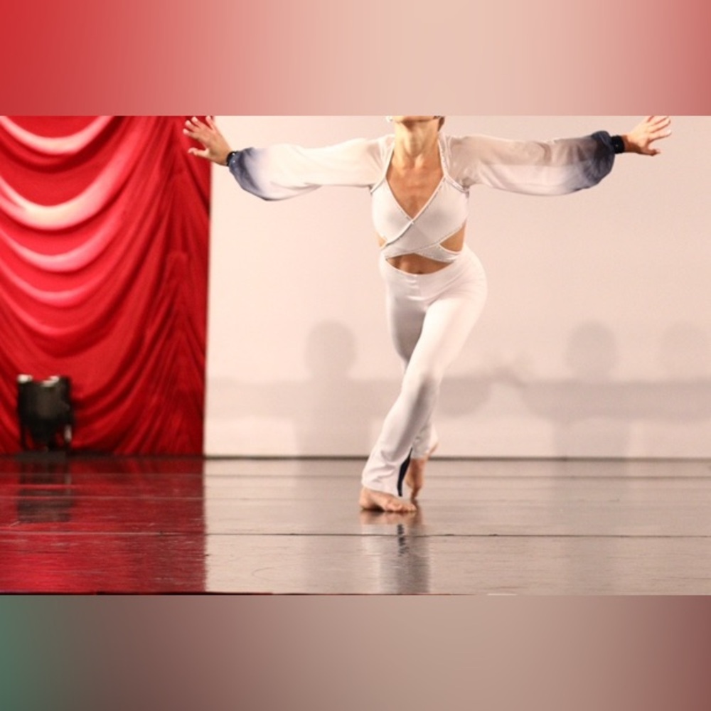 Ombre Blue and White Dance Costume